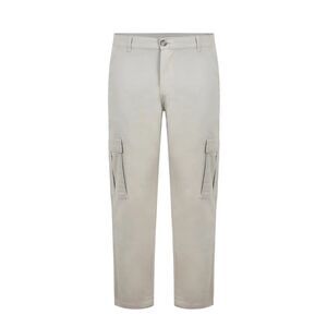 Fabric Mens Cotton Blend Cargo Pants / Sand